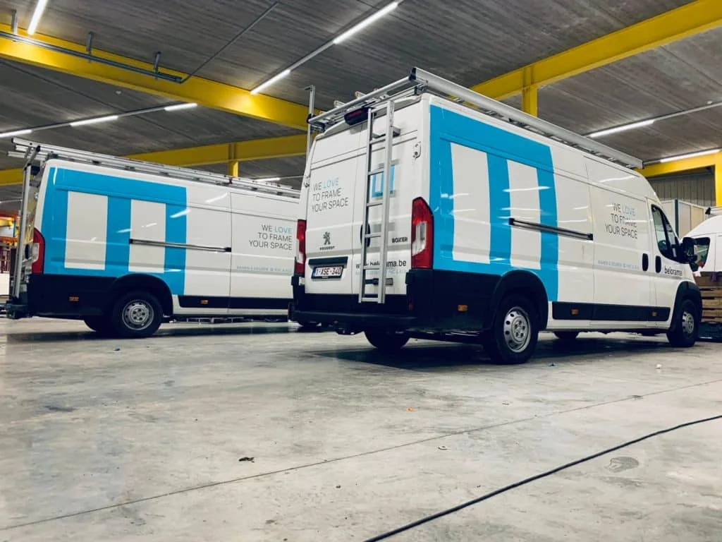 Belettering bestelwagen voor Belorama